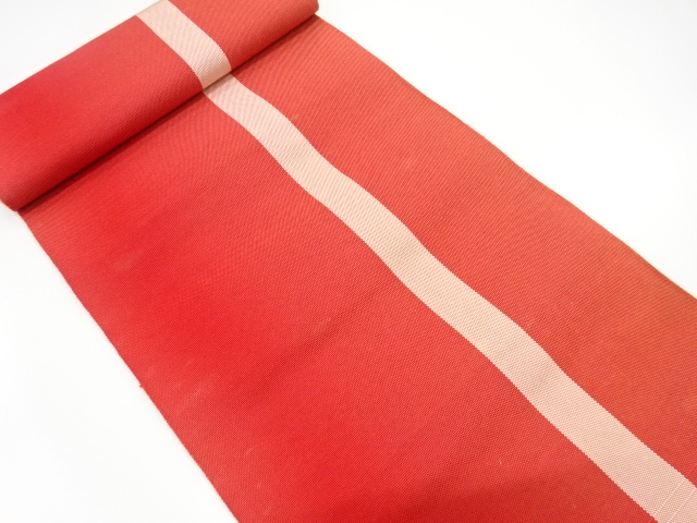 JAPANESE KIMONO / ANTIQUE BOLT FOR HASSUN OBI / WOVEN STRIPE